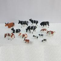 China 1:150 color cattle, model animal,painted cattle,ABS model cow ,HO figure,HO animal,color cows,HO animals factory