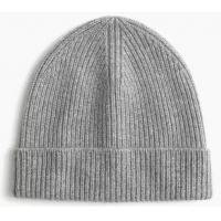China All Cashmere Knitted Mens Chunky Beanie , Custom Color Thick Ribbed Beanie for sale