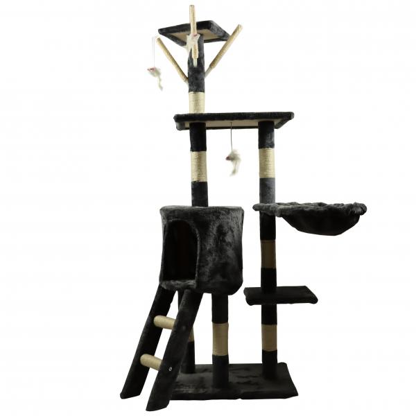 Quality Black Grey Cat Climbing Furniture Wall Mounted Climber For Small Spaces 48x34x138cm for sale