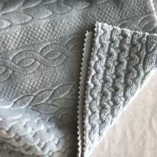 Quality Embossed Knitted  200gsm Soft Blanket Fabric 58'' 60