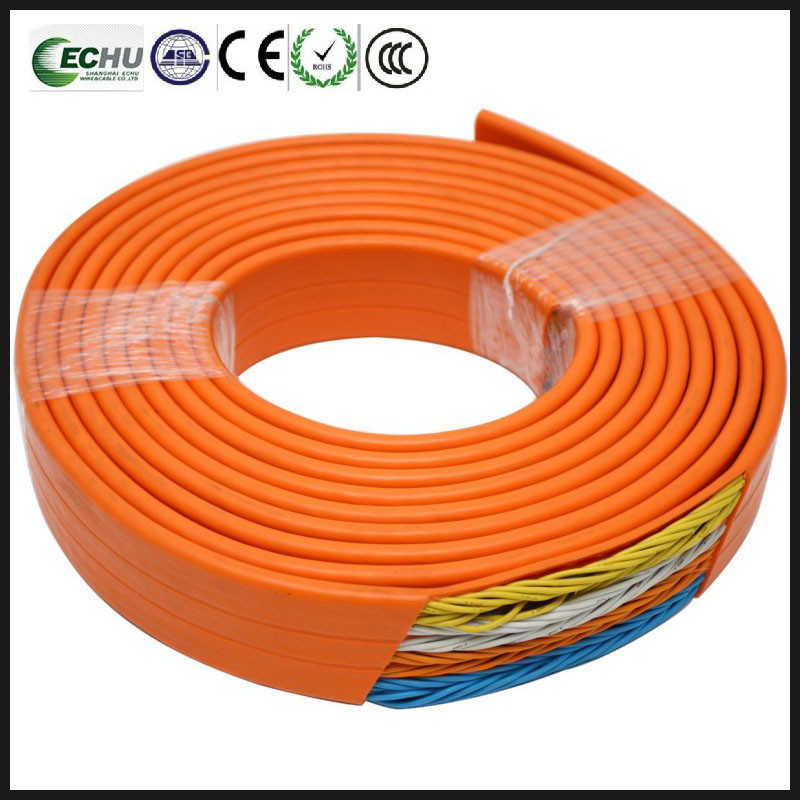 China Bunch Core Flat Elevator Cable, ECHU Traveling Cable factory