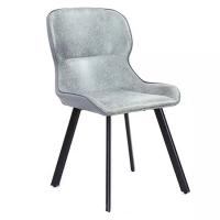 Quality ISO9001 Grey Upholstered Faux Leather Dining Chairs Wear Resistant for sale