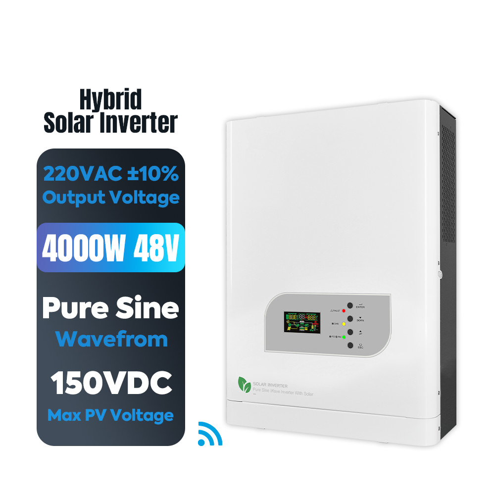 China 4000w 48v Hybrid Inverter Single Phase Solar Inverter With Charger For Pumps factory