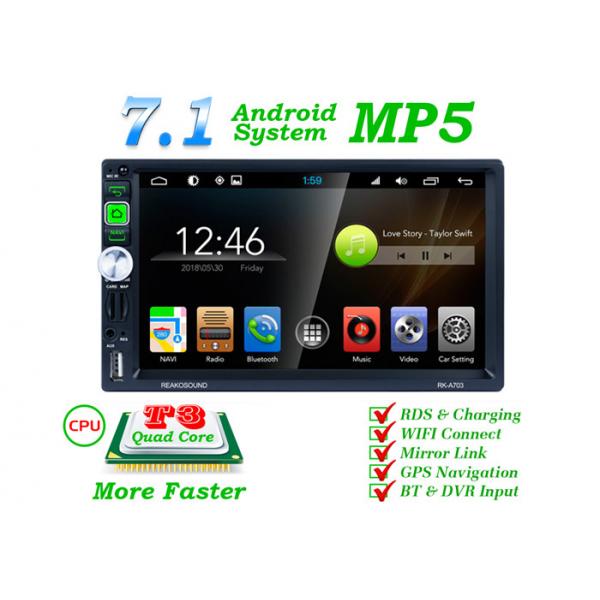 Quality Black 2 Din Mp5 Player Car Stereo Android 5.1 Gps Bluetooth Car Stereo FCC for sale