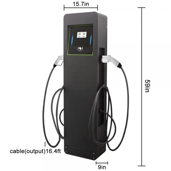Quality Ev charging station double gun GB/T 20234 7kw+7kw 32A  Commercial OCPP 1.6J OEM  ODM for sale