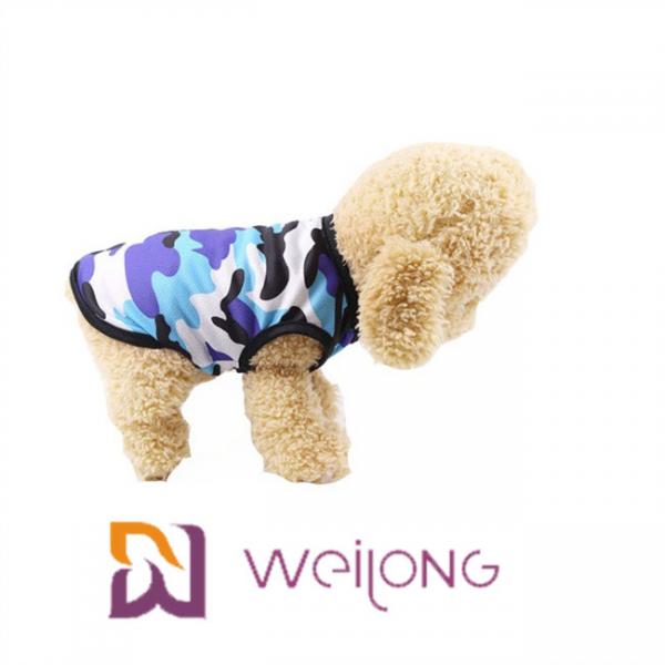 Quality Camo Dog Shirt Pet Clothing Sleeveless Plain T Shirt Colorful Breathable Mesh for sale