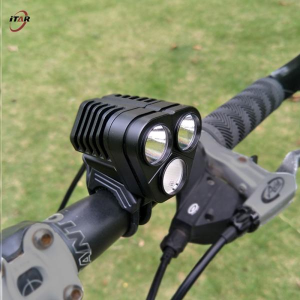 Quality High Lumens Bike LED Flashlight Rechargeable Triangular Waterproof for sale
