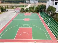 China Green Color Surface Acrylic Sports Flooring For Basketball Court 5mm Thickness factory