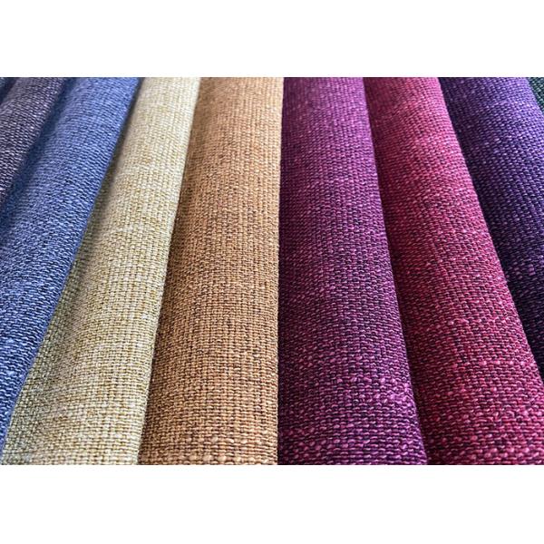Quality Tear Resistant Linen Sofa Fabric Modern 100 Polyester Upholstery Fabric for sale