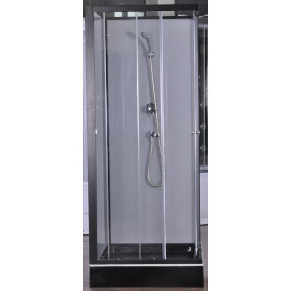 Quality Popular Bathroom Glass Shower Cabins 800 X 800 With Square Black ABS Tray for sale