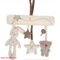 China Baby Rabbit Toy Baby Bed Stroller Hanging Rattle Plush Soft Musical Mobile Toy Carriages factory
