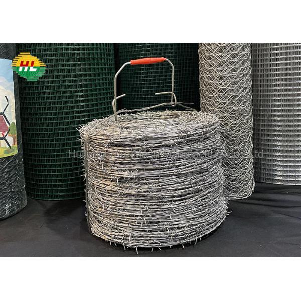 Quality 30FT Galvanized Barbed Wire 17 Gauge 4 Point Fence Razor Wire for sale