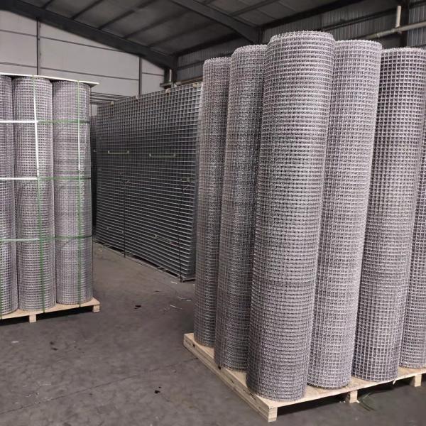 Quality 3mm 1x1 2x2 Hole Crimped Woven Wire Mesh Aluminum For Handrail Panel for sale