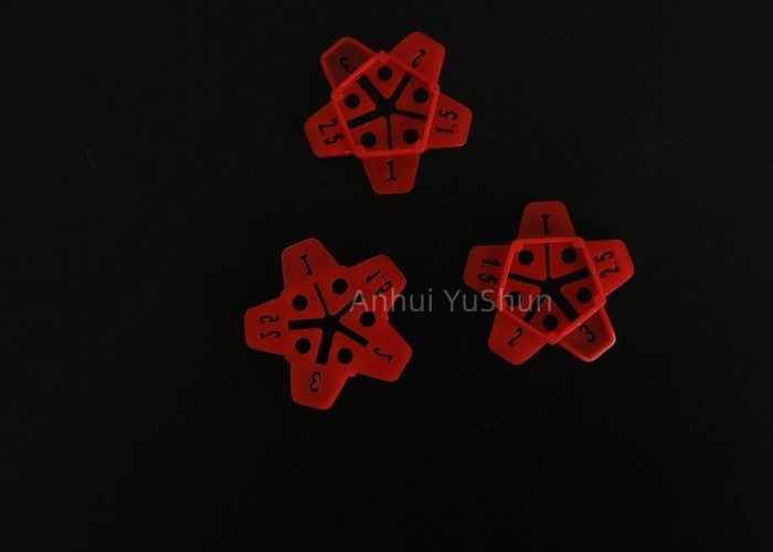 China 2MM Red Ceramic Tile Leveling Clips Spacers For Floor Positioning factory