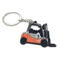 China 2D 3D PMS Soft PVC Rubber Keychains  Custom Car Logo Forklifts factory