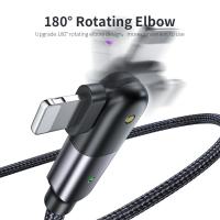 China 180 Degree Rotating Elbow Type C Data Cable For Samsung S20 Huawei Mate 20 Pro factory