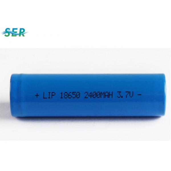 Quality Stable Safe Lithium Ion AA Battery , 18650 Lithium Ion Rechargeable Cell 3.7V 2400mah for sale