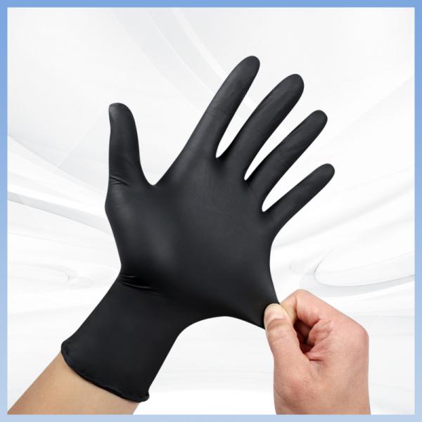 Quality Hygienic Protective Disposable PVC Gloves Non Toxic Black PVC Work Gloves for sale