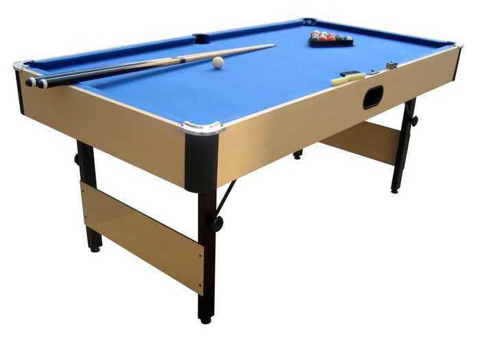 China Promotional 6 Ft Billiard Table , Bar Size Pool Table With Folding Leg Ball Return factory