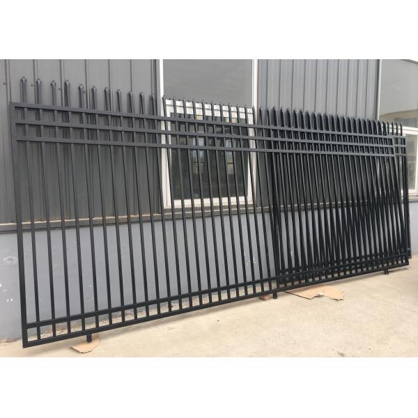 Quality ISO9001 L2400mm Wrought Iron Tubular Steel Fence for sale