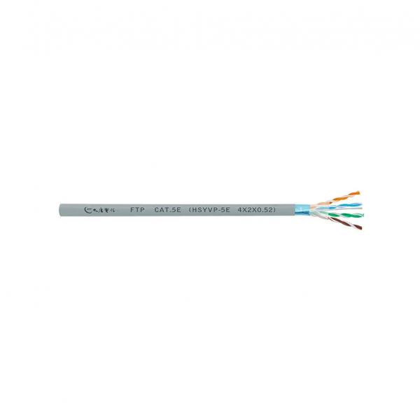 Quality Conductor 0.51mm FUTP 4 Pairs Double Jacket Cat5e Lan Ethernet Cable 24AWG for sale