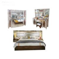 China King Size Mirrored Bedroom Sets Furniture 5pcs ODM OEM factory
