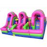 China Colrful Giant Combo Inflatable Fun City With Slide And Obstacle Course factory