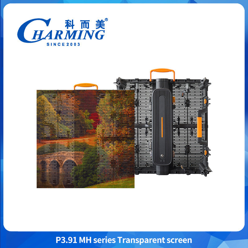 China P3.91 MH Outdoor Flexible Advertising LED Transparent Film Screen Glass Video Wall Clear Super Thin LED Film Display LED factory