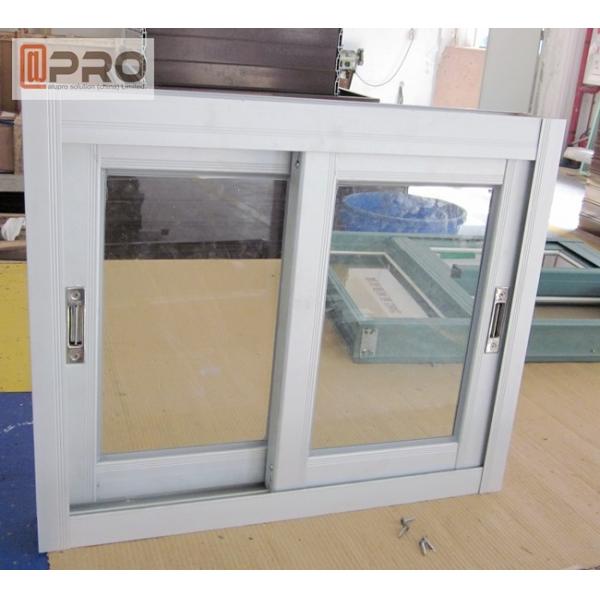 Quality Energy Saving White Aluminium Sliding Windows With Reflective Glass top hung for sale