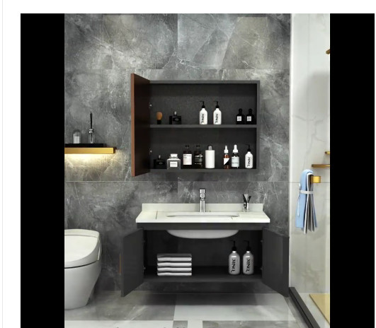 Quality Mildew Proof Bathroom Floor Storage Cabinet / Floor Mount Vanity Odm for sale