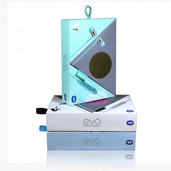 Quality Die Cut Stamping Wireless Earpods Earphone Packaging Box Full Color Printing for sale