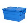 China More colors 100% Virgin Polypropylene Stack Nest Containers Attached Lids 600*400 mm Standard Size Steel Wire Assembling factory