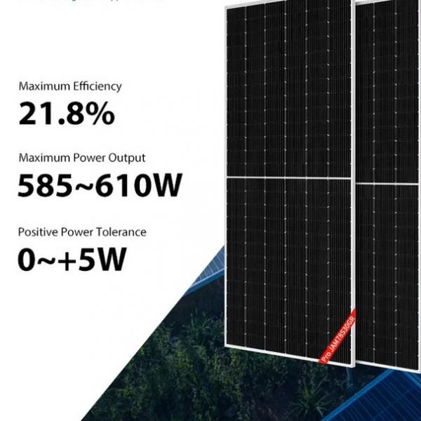 Quality 585W 590W JA Solar Panel 595W 600W 605W 610W All Black Pv Panels Shingled Technology for sale
