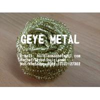 China Brass Spiral Scourer Cleaning Ball, Brass Scouring Pads, Bronze Wire Kitchen Cleaning Pot Scrubbers factory