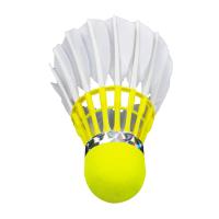 Quality 3 In 1 Goose Badminton Cork Feather Yellow Badminton Shuttlecock For Training for sale