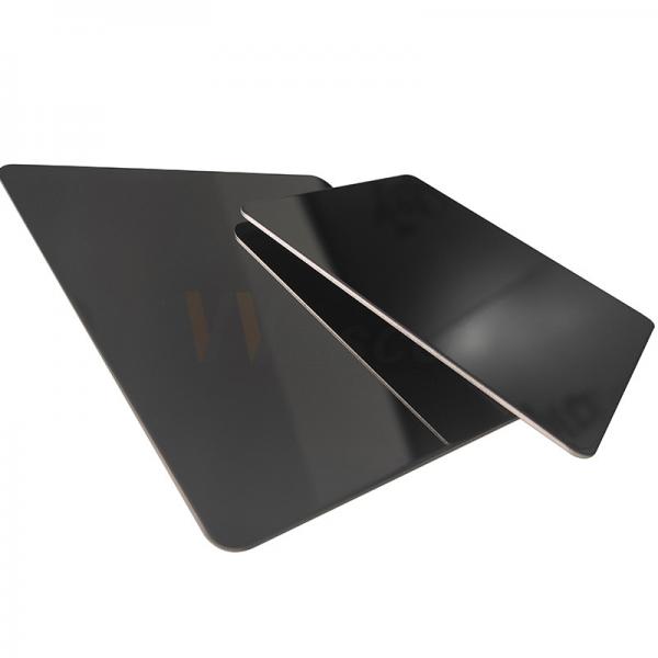 Quality 1000mm Super Mirror Stainless Steel Sheet SuS 201 Cold Rolled 8k Black Titanium Coated for sale