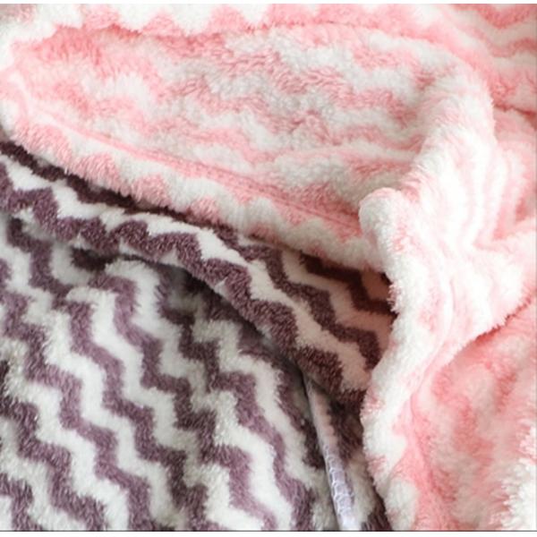 Quality Wave Patterned Fast Drying Microfiber Twist Hair Towels For Shower 25x65cm for sale