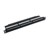 China UTP Patch Panel 24 Port Cat6 , Cold Roll Steel 19 IDC Krone Cat6 Patch Panel for sale