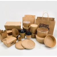 China Disposable Kraft Paper Packaging Box Flexo Greaseproof Take Away Lunch Box factory