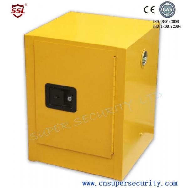 Quality Yellow Powder Coated Flammable Chemical Storage Cabinets For Laboratory , Bench for sale