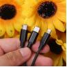 China Nylon Braided 1.5M Cable Magnetic 3 In 1 Charging Cable factory