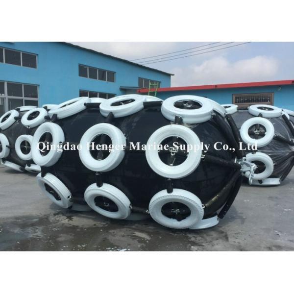 Quality 50 Kpa 80 Kpa Inflatable Marine Rubber Fender Black Color For Port And Dock for sale