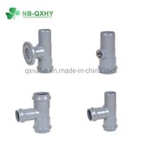 China UV Radiation UPVC/PVC Pipe Fitting Joint Three Faucet Equal Tee DIN with Rubber Ring factory