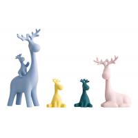 China Home / Hotel Resin Decoration Crafts Resin Deer Shape About Animal Family factory