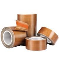 China Brown PTFE Seal Tape Fiberglass Adhesive 1 Inch Teflon Tape factory
