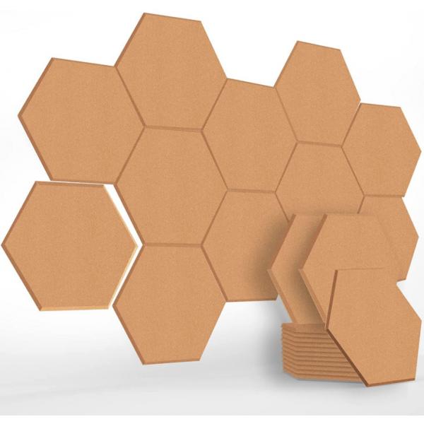 Quality 12 Pack 9mm Wall Felt Polyester Hexagonal Acoustic Panels Decorative Soft for sale