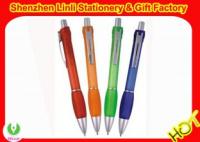 China Eco-Friendly rubber grip promotional plastic ball pen factory