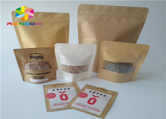 China Food Packaging Printed Paper Bags Brown Kraft Paper Recyclable Gravure Printing factory