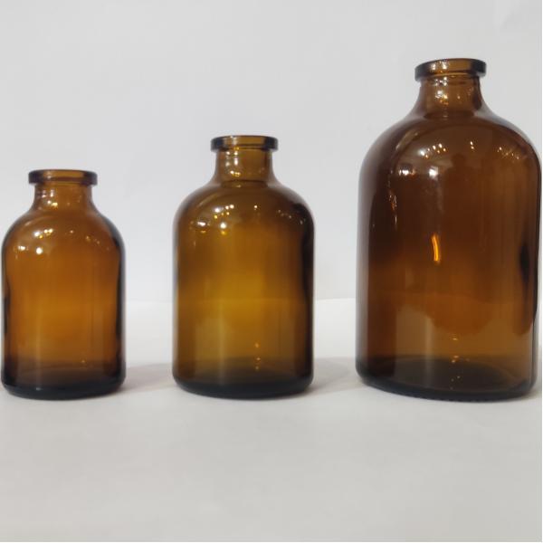 Quality 10ml 30ml 100ml Amber Glass Reagent Bottle Molded Antibiotic Glass Bottle for sale