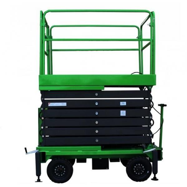 Quality 7.5 Meters Manual Pushing Mobile Scissor Lift X-Lift Platform 500Kg In Green for sale